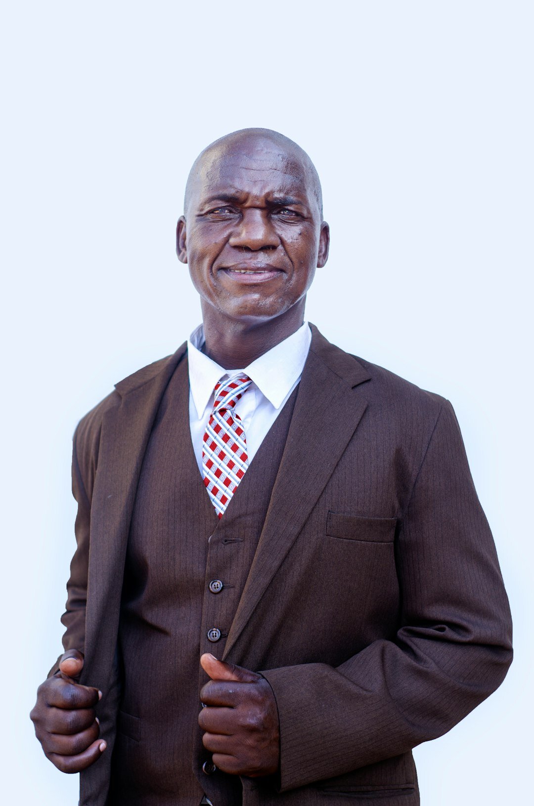 Studio portrait of a Danish male CEO in a suit