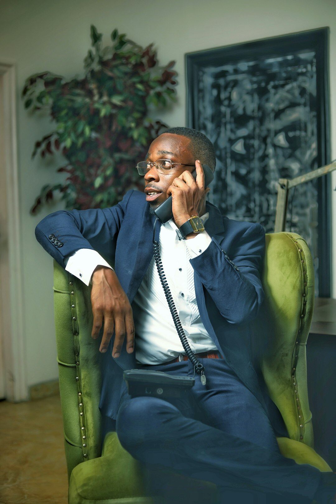 Studio portrait of a Danish male investor